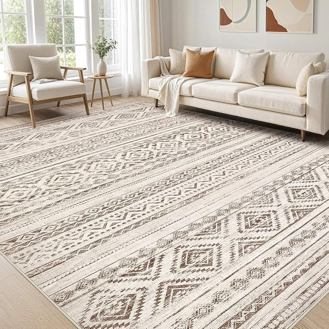 cotiled 10x12 Area Rugs Living Room Rug: Washable Boho Rugs by COTILED