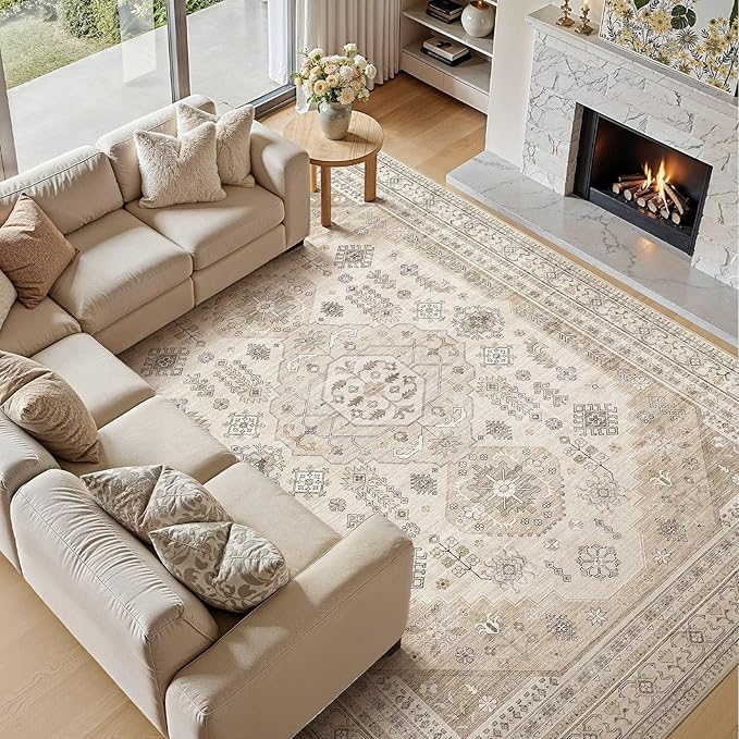 10x12 Washable Area Rug, Large Rugs - Image 4