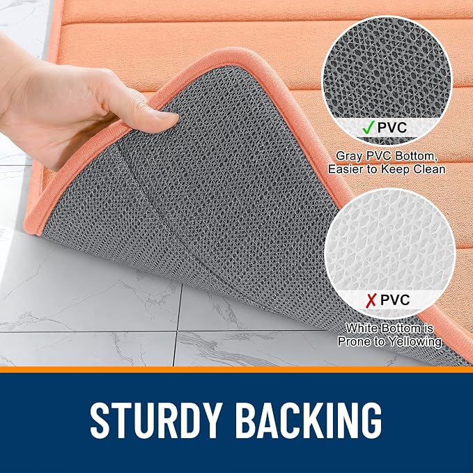 OLANLY Memory Foam Bath Mat 30x20, Super Soft Absorbent Bathroom Rugs, Quick Dry - Image 7