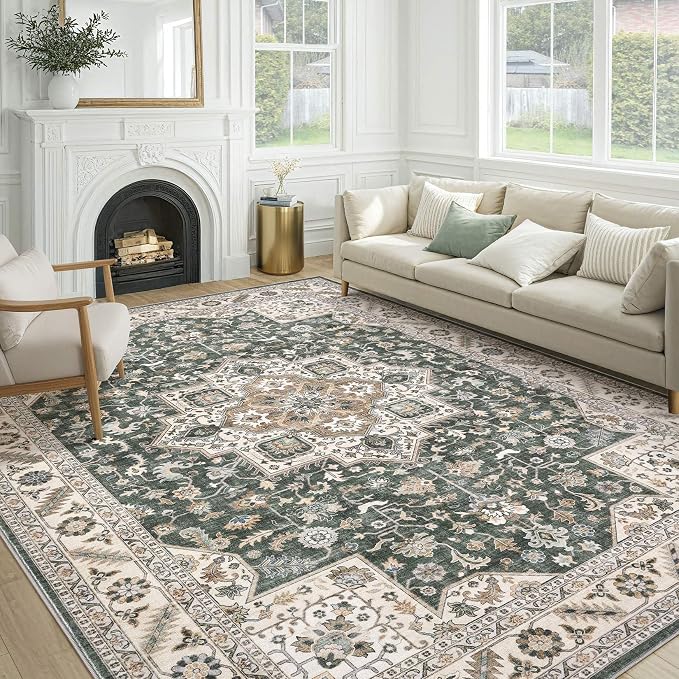 Vintage Living Room Area Rug 9x12 by COTILED