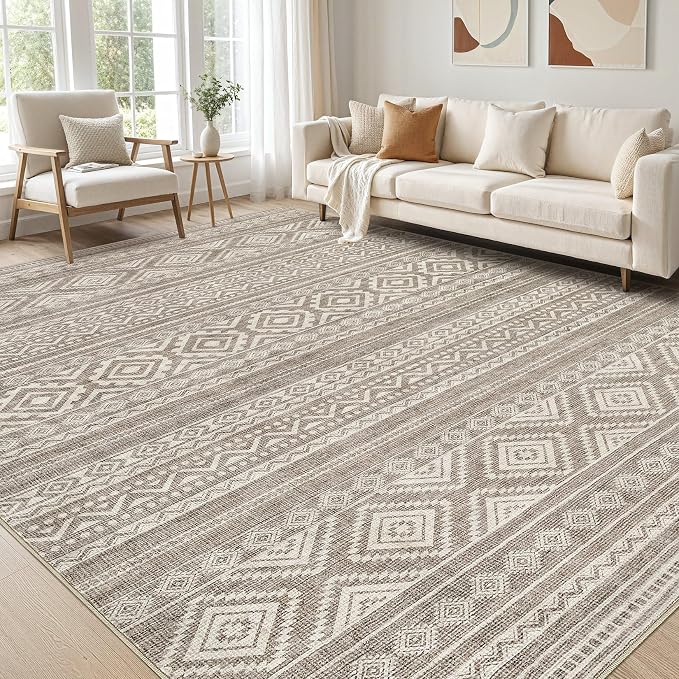 cotiled 10x14 Area Rugs Living Room Rug: Washable Boho Rugs by COTILED