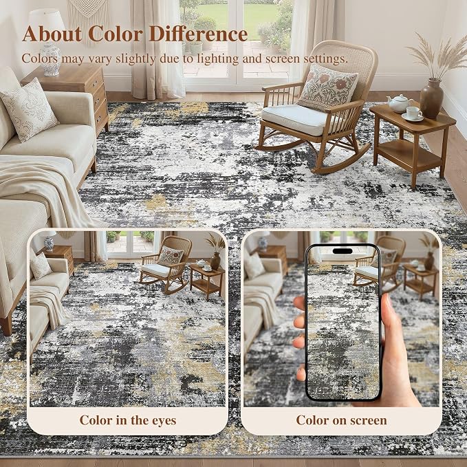 UERMEI 10x14 Area Rug for Living Room - Image 8
