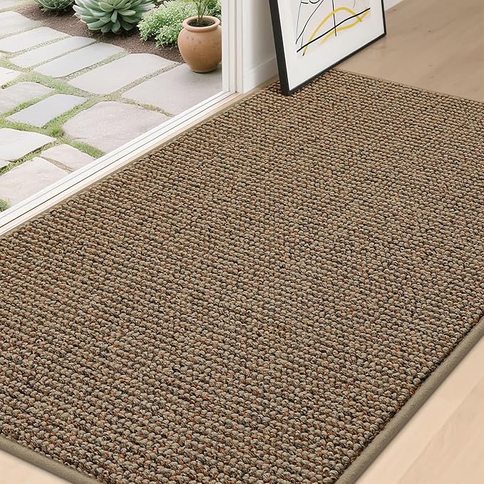 BEQHAUSE Dirt Trapper Door Mat 36" x 60", Non-Slip Washable Doormats Entrance by BEQHAUSE