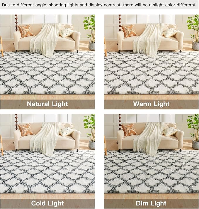 Litanika 6x9 Geometric Shag Area Rug - Image 7