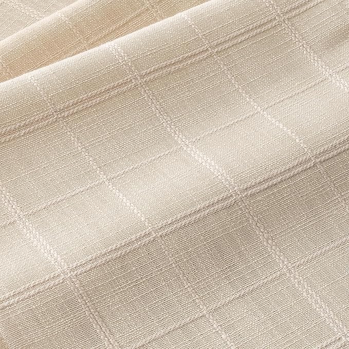 Linen Textured Table Runner, Ivory Table Runners 72 Inches Long | Raised Grid - Image 3
