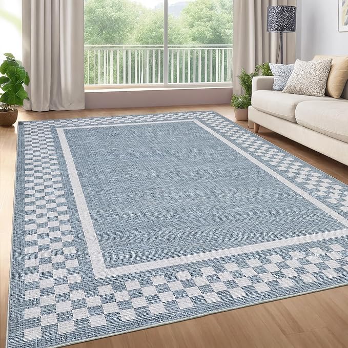 GarveeHome Washable Area Rug 4x6 Small Living Room Rugs Modern Bordered Soft - Image 2