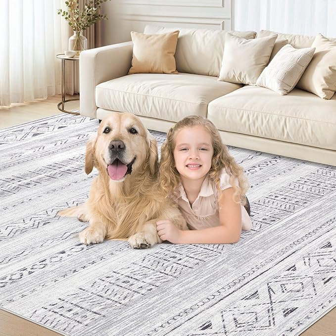 cotiled 8x10 Area Rugs Living Room Rug: Washable Boho Rugs - Image 5