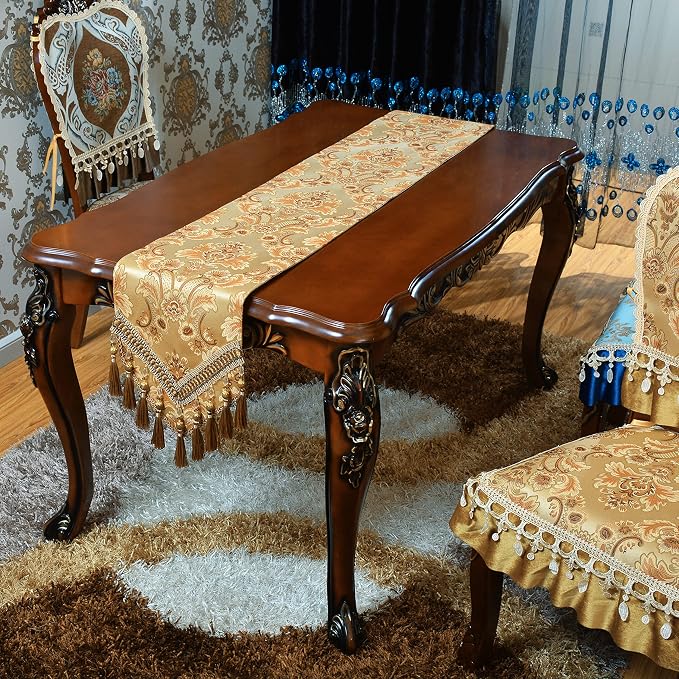 Luxury Velvet Gold Table Runner 205 Inches Long - Image 9
