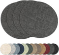 13"Round Placemats Set of 4, Reversible Faux Leather Heat Resistant Table Mats by NCUE