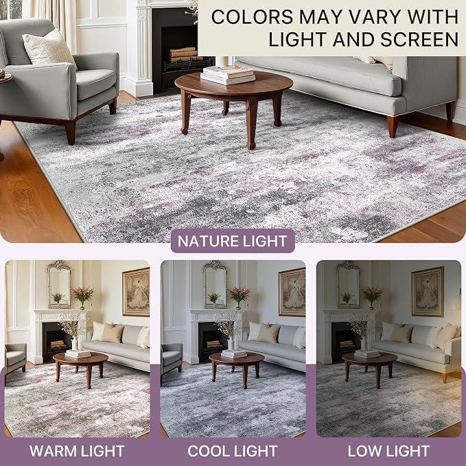 BEIMO Area Rugs 5x7 for Living Room Bedroom, Modern Abstract Machine Washable - Image 6