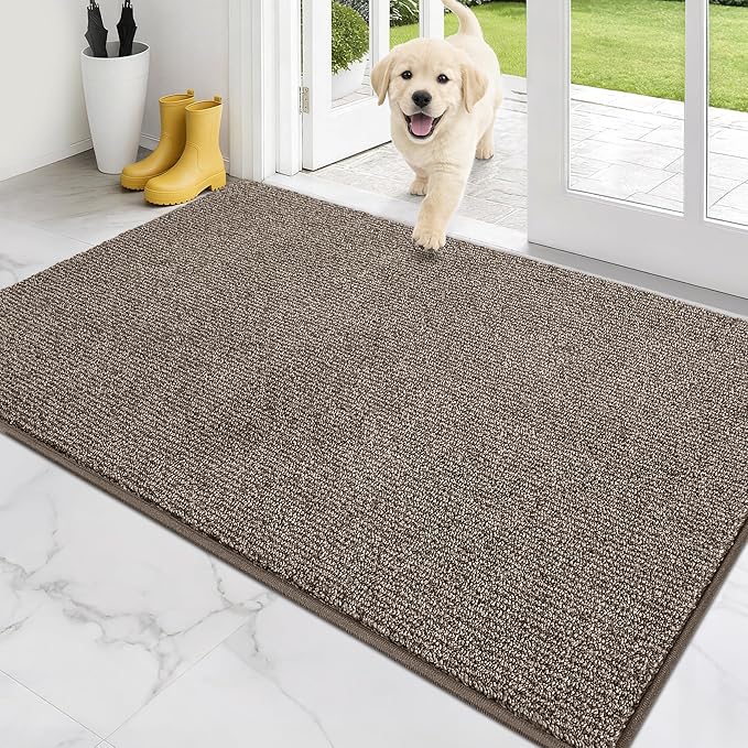 PURRUGS Dirt Trapping Door Mat 34" x 59", Non-Slip Machine Washable Entry Rug by PURRUGS