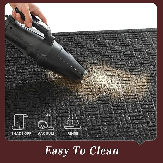 Mibao Front Door Mat Outdoor Entrance, Waterproof Dirt Trapper Doormat - Image 4