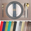 PIGCHCY Placemats Set of 12 Washable Durable Place Mats Vinyl Heat Resistant by PIGCHCY