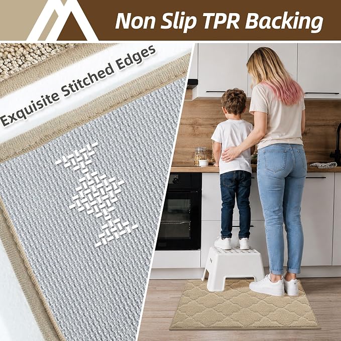 COSY HOMEER Kitchen Rugs 20"x59" Non-Slip Washable Kitchen Mats - Image 4
