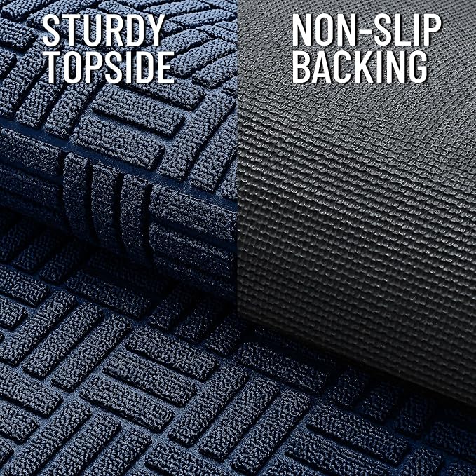 OLANLY Front Door Mat Outside Entrance 47x17, Heavy Duty Sturdy Natural Rubber - Image 4