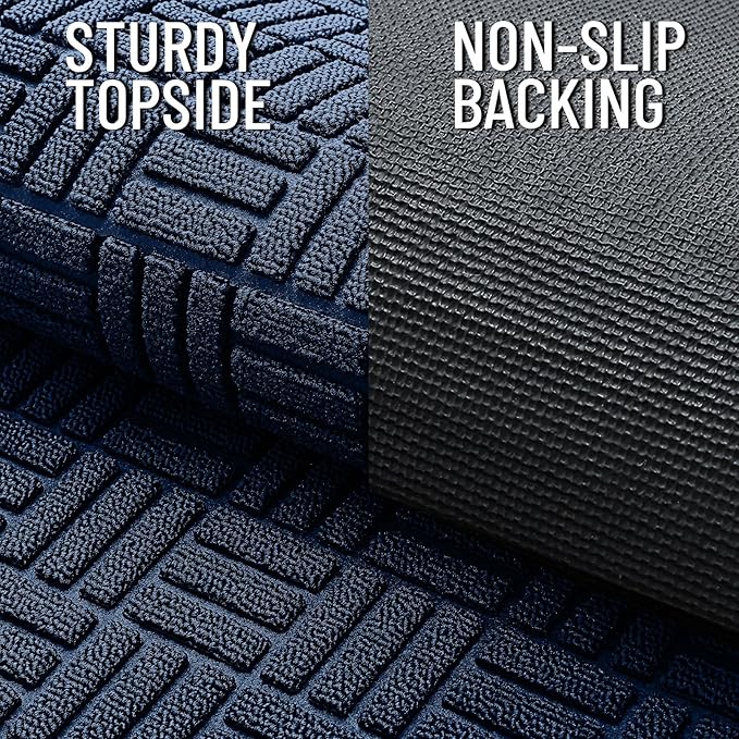 OLANLY Front Door Mat Outside Entrance 47x32, Heavy Duty Sturdy Natural Rubber - Image 4