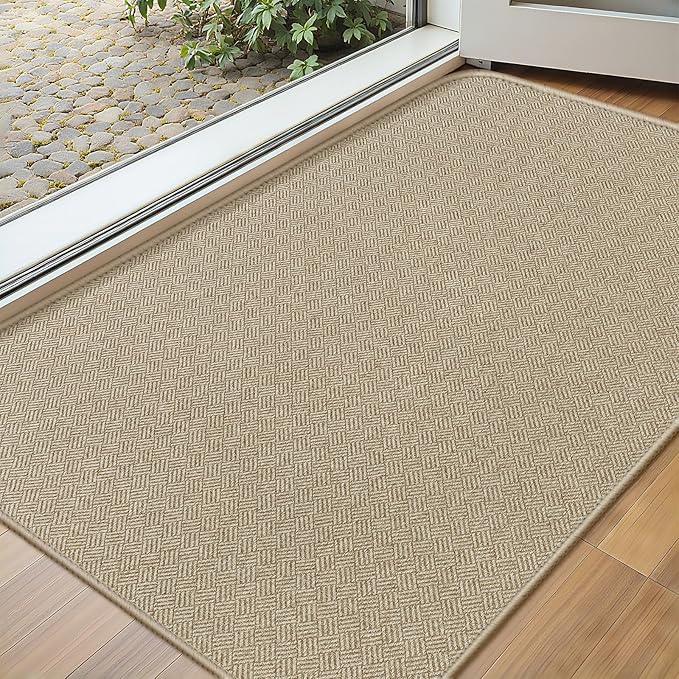 Ultra Thin Door Mat Indoor Entrance 17"x29", Low-Profile Indoor Door Mat by Unknown