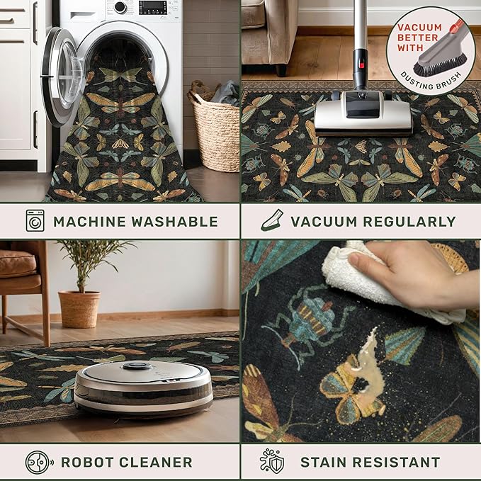 Small Black Entryway Rug - Image 4