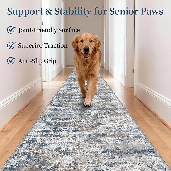 Washable Carpet Runners for Hallway 8ft-Non Slip Floor Runners for Dogs - Image 2