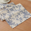 French Pastoral Farmhouse Table Runners, 13x36 Inch Blue | 100% Organic Cotton by Unknown