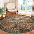 Moynesa Ultra-Thin Washable Round Rug - 6ft Large Dining Room Round Area Rug by Moynesa