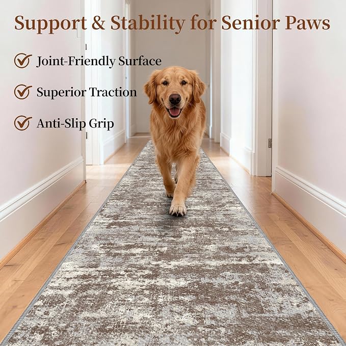 Washable Carpet Runners for Hallway 18ft-Non Slip Floor Runners for Dogs - Image 3