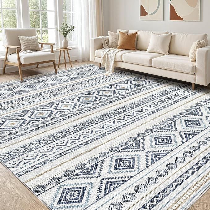 cotiled 5x8 Area Rugs Living Room Rug: Washable Boho Rugs by COTILED