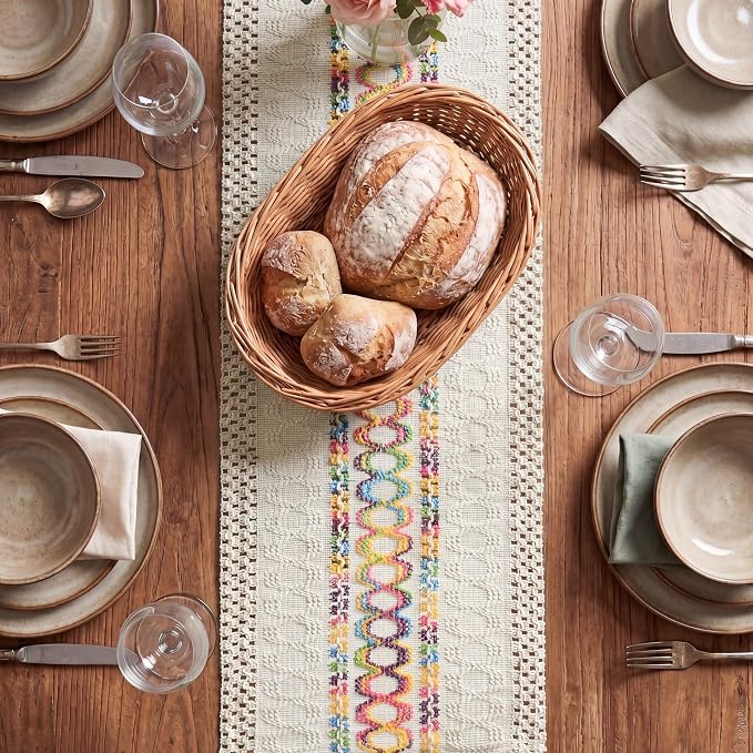 Artoid Mode Colorful Farmhouse Rustic Table Runner 12x48 Inch | Holiday Hollow - Image 2