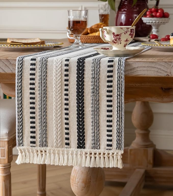 Caflife Boho Table Runner 72 Inchs Long, Dining Room Home Decor - Image 2