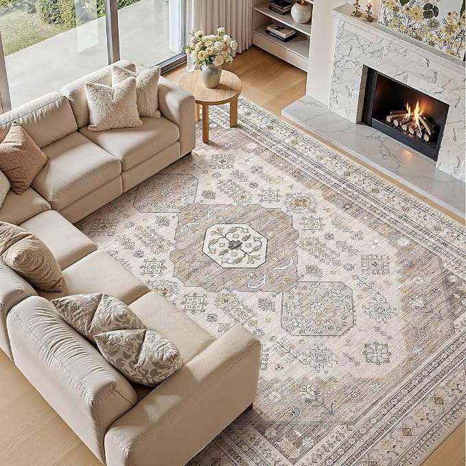10x14 Washable Area Rug, Large Rugs - Image 4