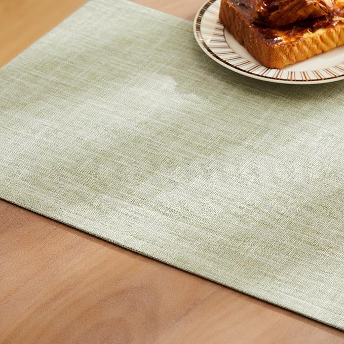 Rustic Cotton Linen Table Runner, 13x60 Inches Green | Farmhouse Style Linen - Image 6