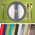 PIGCHCY Placemats Set of 12 Washable Durable Place Mats Vinyl Heat Resistant by PIGCHCY