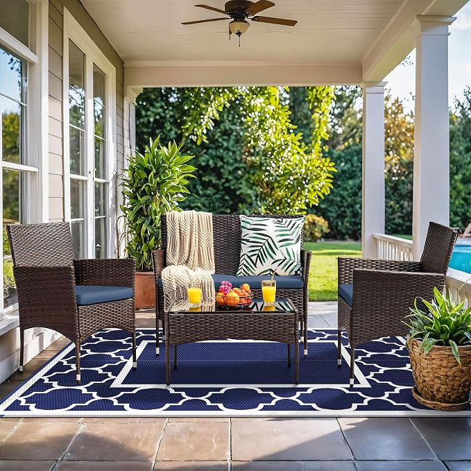 GENIMO 4' x 6' Outdoor Rug Waterproof - Image 2