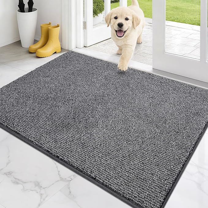 PURRUGS Dirt Trapping Door Mat 32" x 47", Non-Slip Machine Washable Entry Rug by PURRUGS