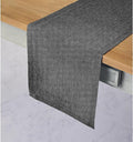 Solino Home 100% Pure Linen Table Runner Charcoal Grey, Athena 14 x 90 in | by SolinoHome