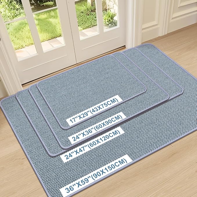 Ultra Thin Door Mat Indoor Entrance 24"x47", Low-Profile Indoor Door Mat - Image 2