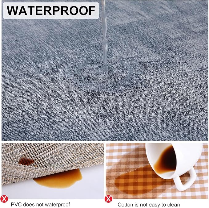 Faux Leather Heat Resistant Placemats 4 Packs, Waterproof Wipeable Dining PU - Image 4