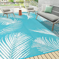 Pauwer Waterproof Outdoor Rug 9x12, Reversible Plastic Straw Patio Camping Rug by Pauwer