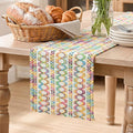 Artoid Mode Colorful Woven Farmhouse Hollow Table Runner 12x108 Inch | Holiday by ArtoidMode