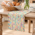 Artoid Mode Colorful Woven Farmhouse Hollow Table Runner 12x72 Inch | Holiday by ArtoidMode