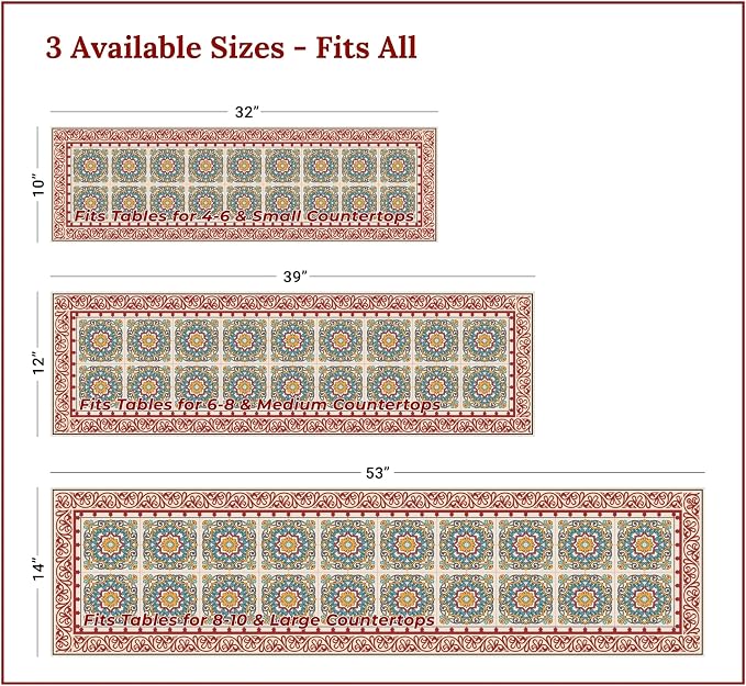 Heat Resistant Table Runner, 39 x 12 Inch - Image 4