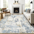 7x10 Area Rugs Washable Rug: Living Room Large Abstract Modern Soft Stain by LOONGRUG