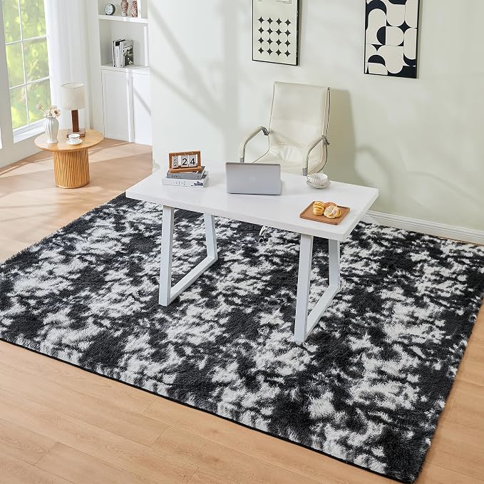 Litanika 5x8 Fluffy Shag Faux Fur Area Rug - Image 4