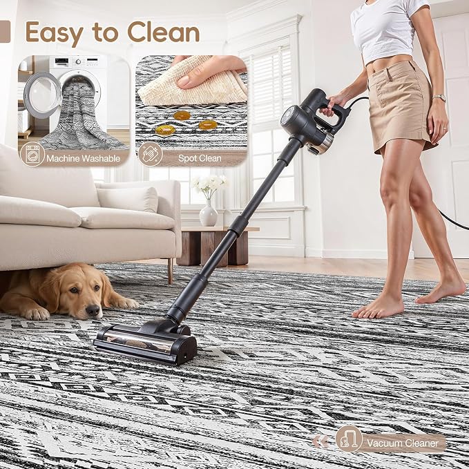 cotiled 12x15 Area Rugs Living Room Rug: Washable Boho Rugs - Image 3