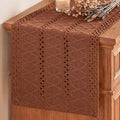 Artoid Mode Caramel Woven Farmhouse Hollow Table Runner 12x90 Inch | Holiday by ArtoidMode