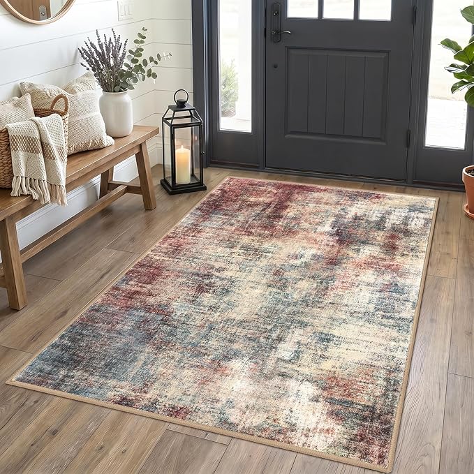 IOHOUZE Abstract Area Rug 4x5 Ft Washable Rugs by iOhouze