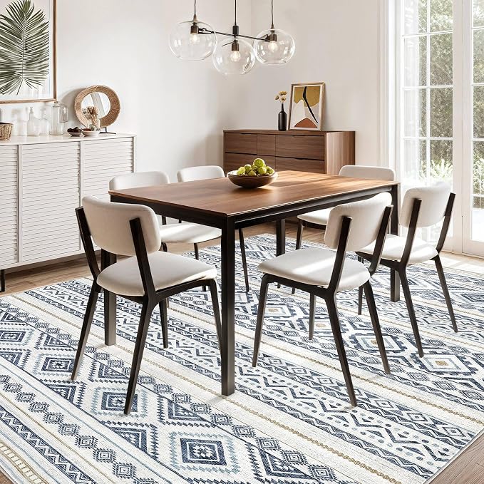 cotiled 9x12 Area Rugs Living Room Rug: Washable Boho Rugs - Image 5