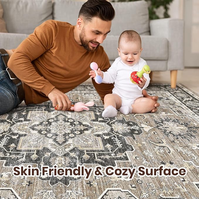 Vintage Living Room Area Rug 10x12 - Image 3