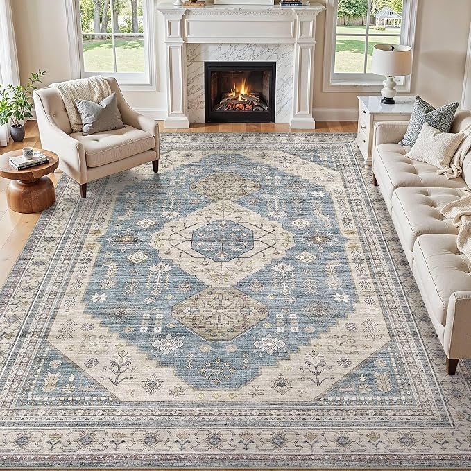 10x14 Washable Area Rug, Large Rugs by JessibouAreaRug