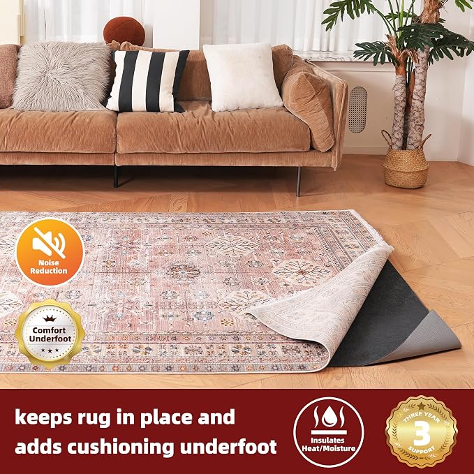 BAGAIL Felt and Natural Rubber Backing Rug Pads 3/8” Thick, 5 x 7 Ft Non Slip - Image 7